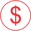 a red dollar sign icon