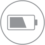 No battery required icon